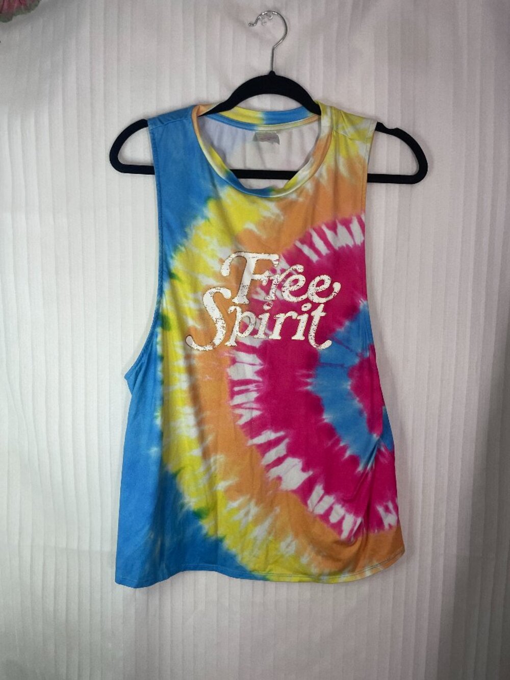 No Boundaries Free Spirit Tie Dye Sleeveless Tank Top Women's XL 15-17 Colorful